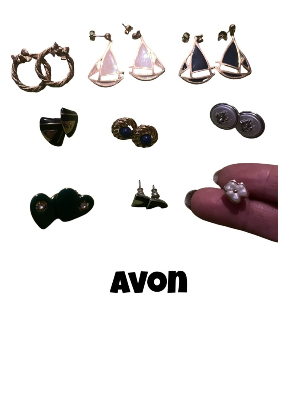 Lot of 9 vintage Avon earrings. Be ready for any outing. Well made